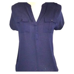 Ladies Navy Blue INC shirt